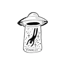 Стиль Горячая Распродажа Европа и Америка креативные новые продукты инопланетянин НЛО брошь капля масла брошка мультфильм значок