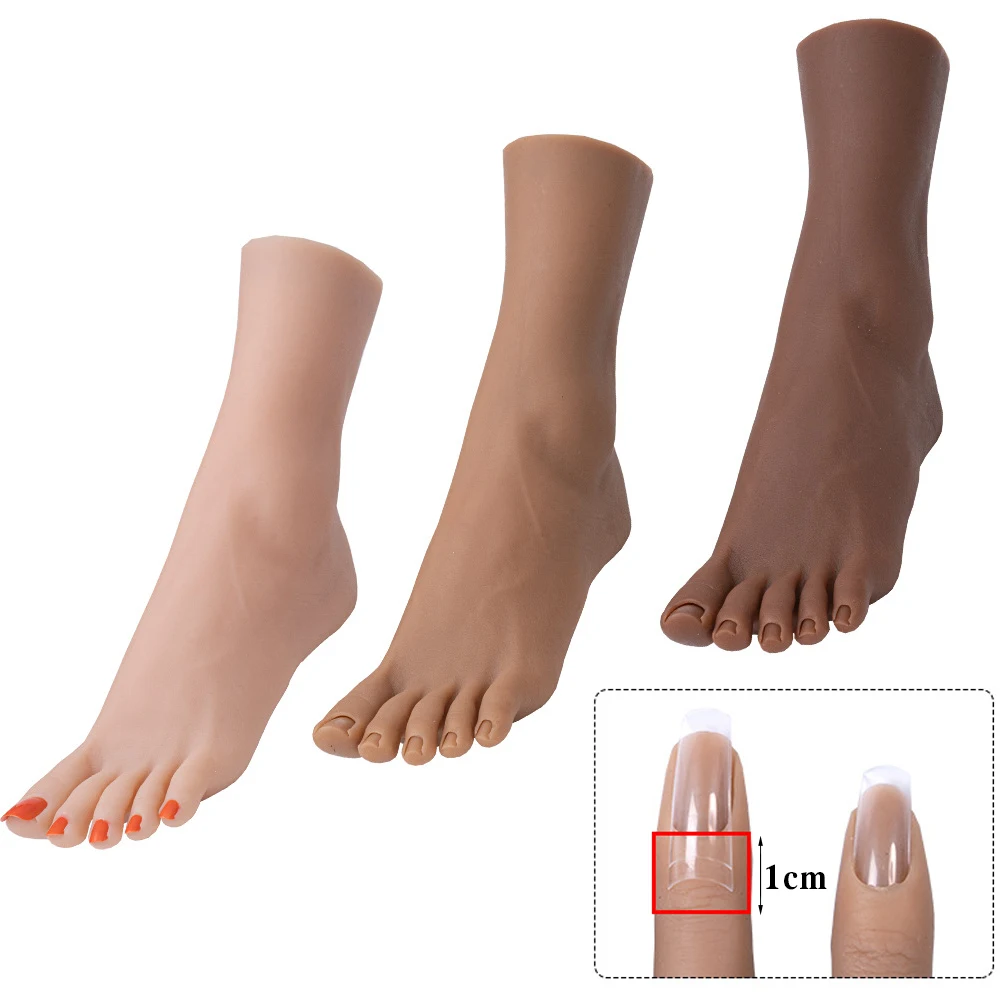 ZISHINE Silicone Manicure Nail Art Pedicure Practice Foot Model Prosthetic Feet Card Slot Type TGQF01 ear model life size silicone ear acupuncture practice model simulation model of the ear right and left type