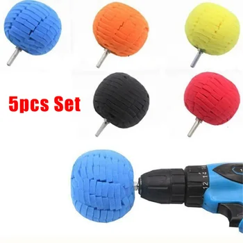 

5pcs Set Metal Car Polishing Waxing Sponge Tool Attach-To-Drill Power Ball