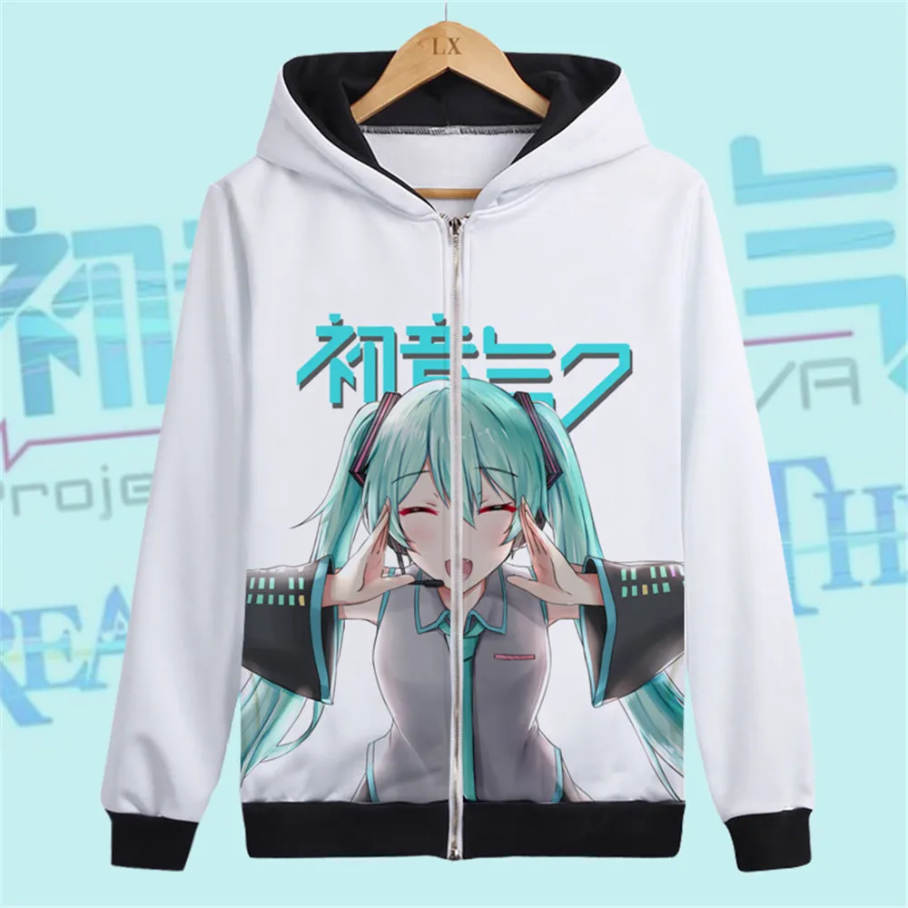 Hatsune Miku/толстовка с капюшоном; Верхняя одежда; пальто; женская одежда; карнавальный костюм; Одежда для девочек; утепленные пальто на молнии и куртки