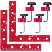 Pince à Angle droit à 90 degrés, 2 pièces, fixation auxiliaire en forme de L, panneau d'épissure, panneau de positionnement, règle à Clip fixe, outil pour le travail du bois 
