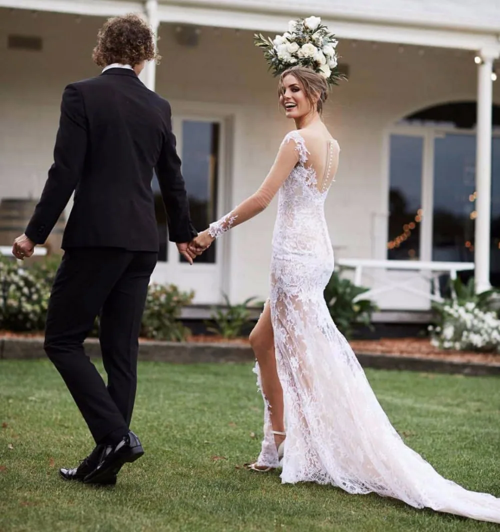 Boho-Lace-Mermaid-Wedding-Dress-2019-Sexy-Front-Split-Lace-Long-Sleeve-Vestido-De-Noiva-Bohemia (1)