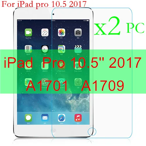 2 шт Защитное стекло для apple ipad air 1 2 pro 9,7 10,5 устойчивая к царапинам Защита экрана для ipad 2, 3, 4 стеклянная пленка - Цвет: For iPad Pro 10.5