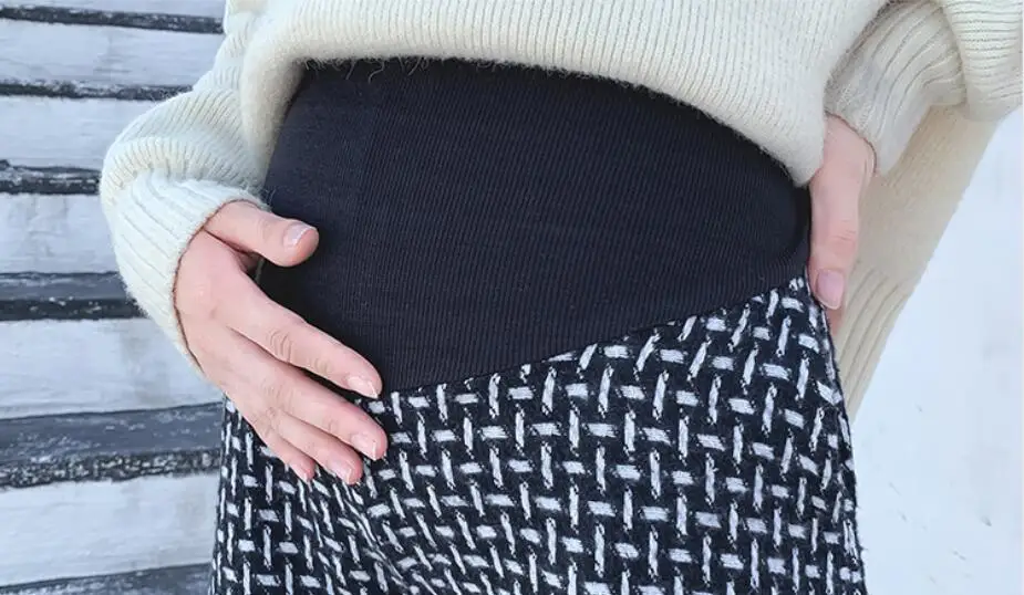 Плотные шорты для беременных; сезон осень-зима; повседневные шорты в клетку для беременных; детская одежда