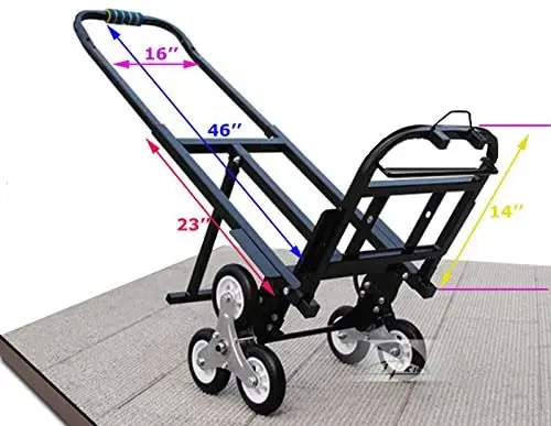 Techtongda Home Garden Tools Stair Climbing Cart Portable Folding Hand Truck, 420LBS Capacity Handcart Luggage Cart