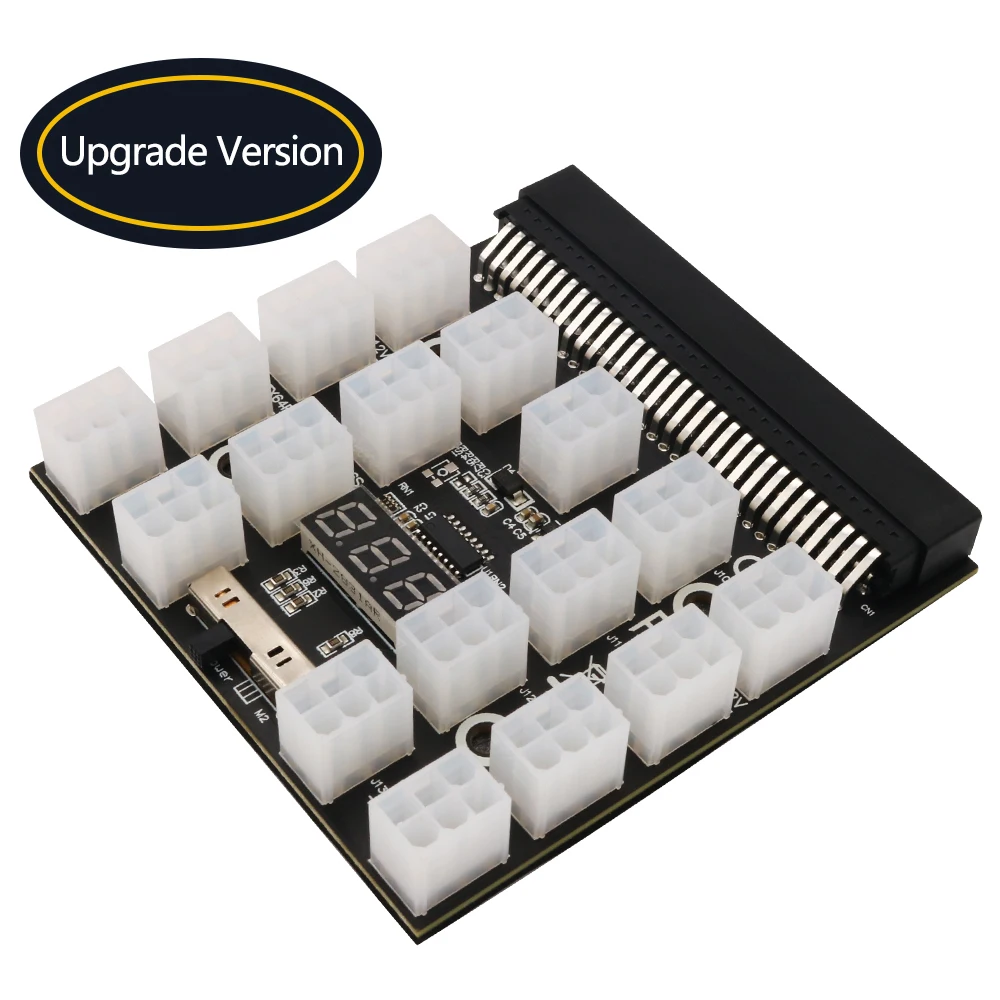 PCI-E 17port 6Pin Power Supply Breakout Board Adapter Converter 12V for Ethereum BTC Antminer Miner Mining HP Server PSU GPU | Компьютеры