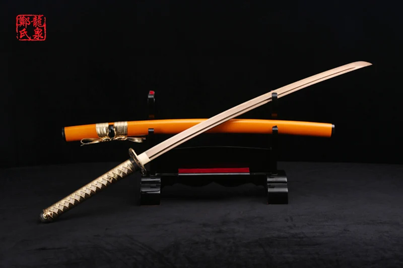 Color blade Japanese Samurai Real Espadas katana Hand forged Folded Steel Sharp Edge Dragon Guard Decorative Craft Swords
