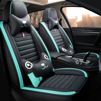 

Full Coverage Eco-leather auto seats covers PU Leather Car Seat Covers for mercedes benz class c w202 t202 w203 t203 w204 w205