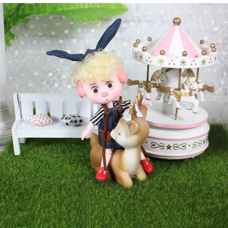 1/12 BJD кукла 26 шарнирное тело 15 см мини кукла новая Lucky pig ob11 кукла с экипировкой обувь макияж и Коробка Набор подарочных игрушек