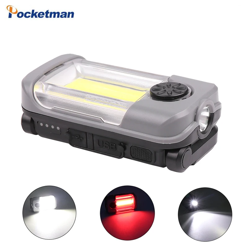 

8000Lm COB LED worklight USB rechargeable power output flashlight folding magnetic inspection lantern torch emergency work lamp