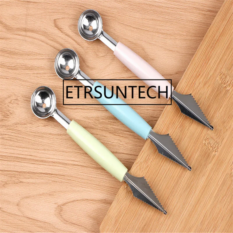 200pcs Stainless Steel Fruit Carving Knives Ice Cream Scoop Spoon Fruit Melon Watermelon Balls Kitchen Tools