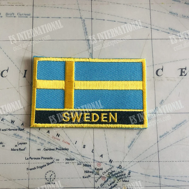 4 Stück Schweden Flagge Patches - Bestickte Aufnäher Für Kleidung & Rucksäcke
