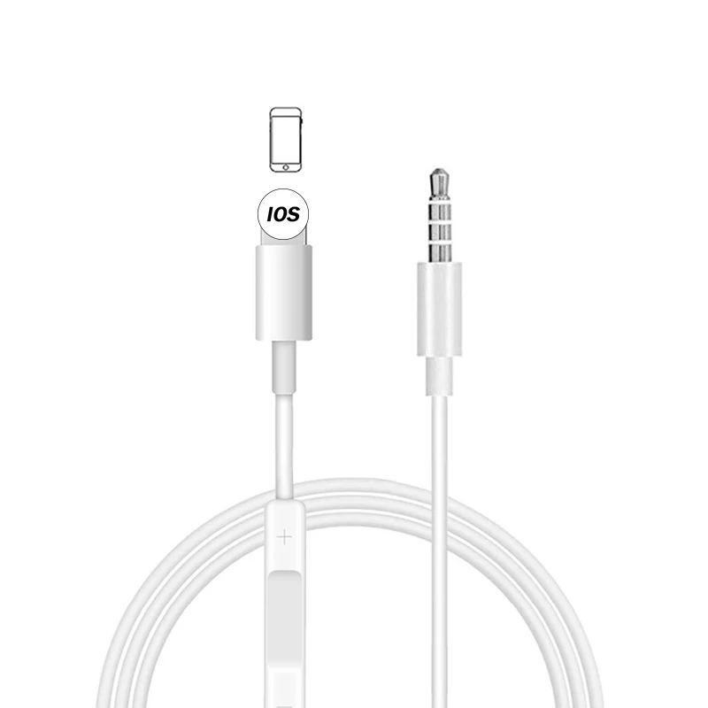 

lighting Plug To 3.5mm Male Jack Audio Aux Extension Cable For iPhone 7 iPad Headphone Car Speaker Audio Adapters Connector Cord