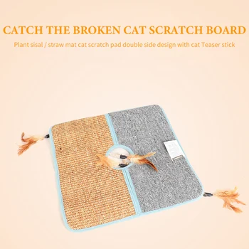

Nail Scraper Interesting Feather Board Grinding Sofa Scratching Pad Pet Protecting Furniture Cat Teaser Playing Sisal Carpet Mat