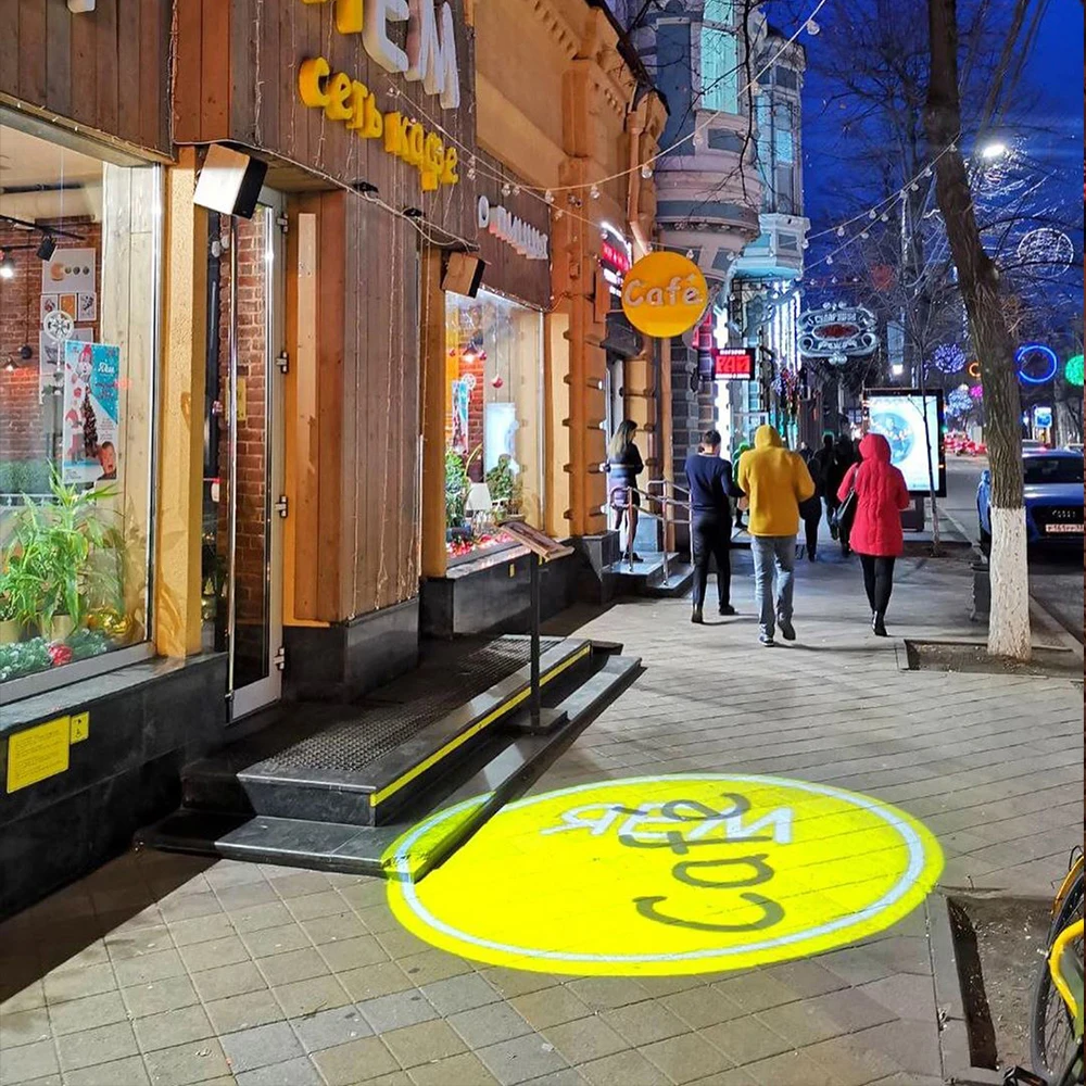 사용자 정의 Led Hd 실내 도어 헤드 프로젝터 야외 방수 회전 광고 이미지 프로젝션 램프 고보 로고 프로젝터
