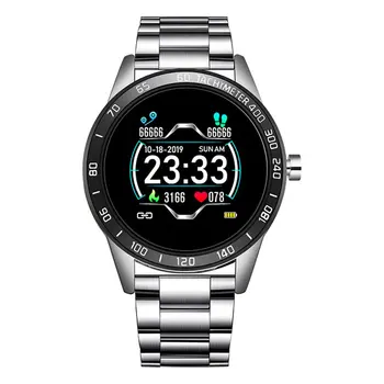 

Alloy Band Smart Watch Heart Rate Blood Pressure Monitor Men Sport Multifunction Mode Fitness Tracker Waterproof Smartwatch