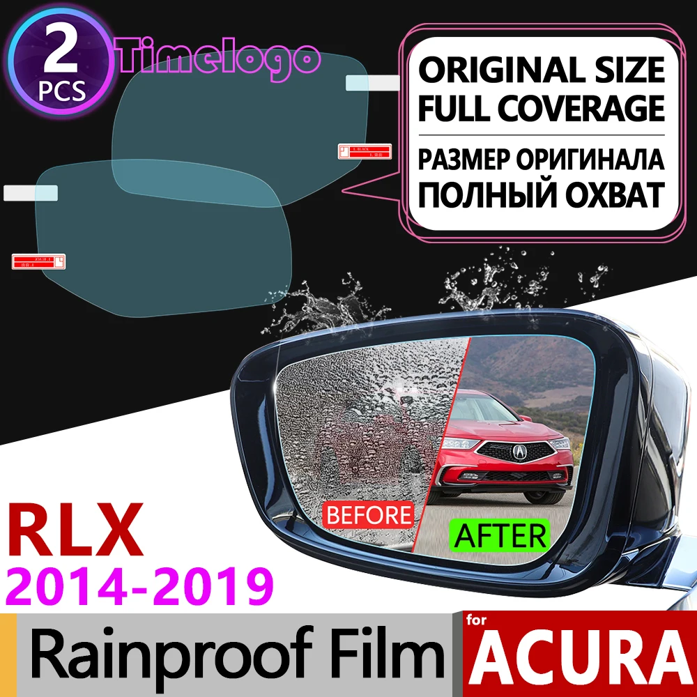 

For Acura RLX 2014~2019 Full Cover Anti Fog Film Rearview Mirror Rainproof Clear Anti-Fog Films Accessories 2015 2016 2017 2018