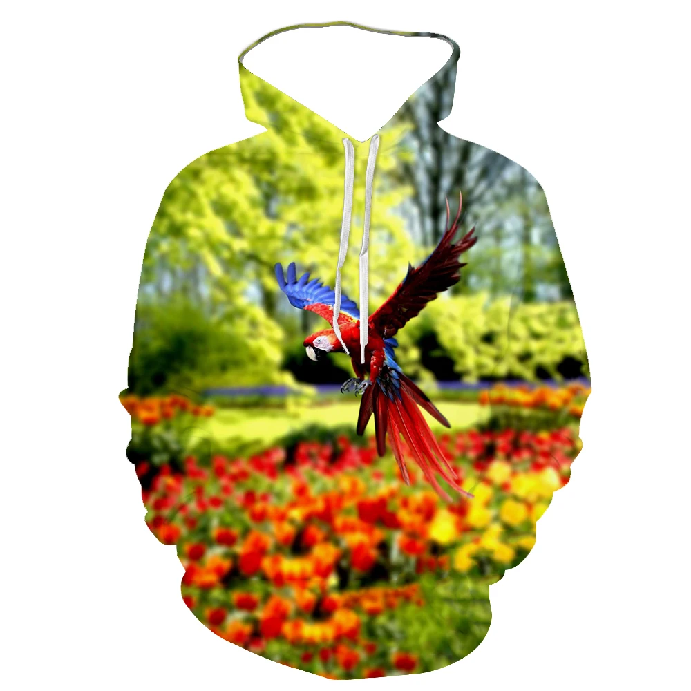 

Print For Men's Hoodie Men Clothing Hoodie With Long Sleeve 2020 New Fashion Casual Autumn The Parrot Pattern 3D Printed Hoodie