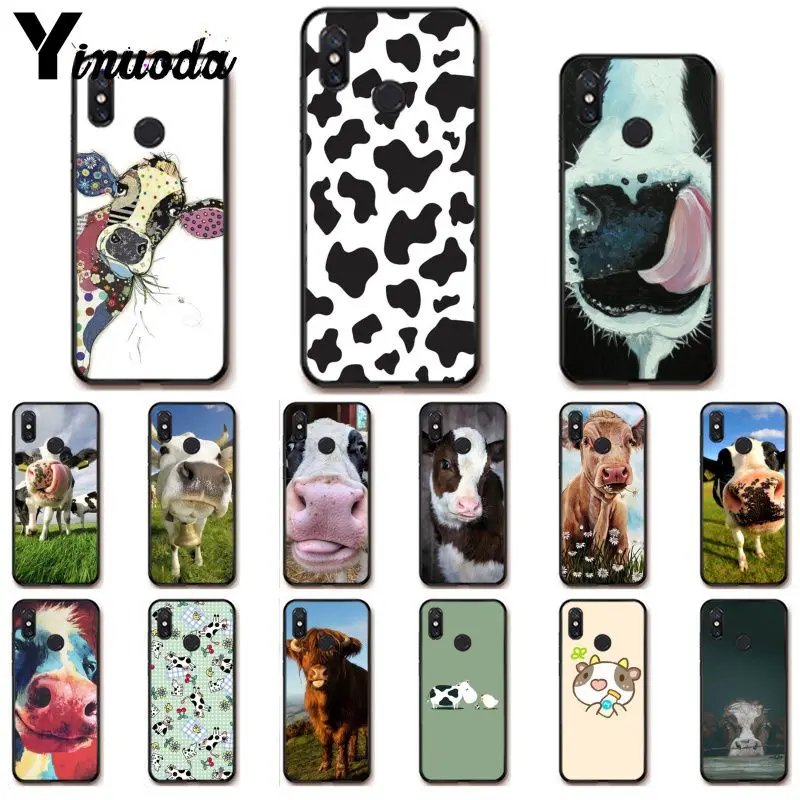 

Yinuoda Cow Newly Arrived Black Phone Case for Xiaomi Redm4X 6A 5A 7A Redmi5 5Plus Note8 8Pro 7 mi A1 A2Lite