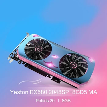 

Yeston Gaming Ie Video Card Radeon RX580 2048SP 8G PCI Express X16 3.0 Video Card 3XDP HDMI DVI-D for Desktop