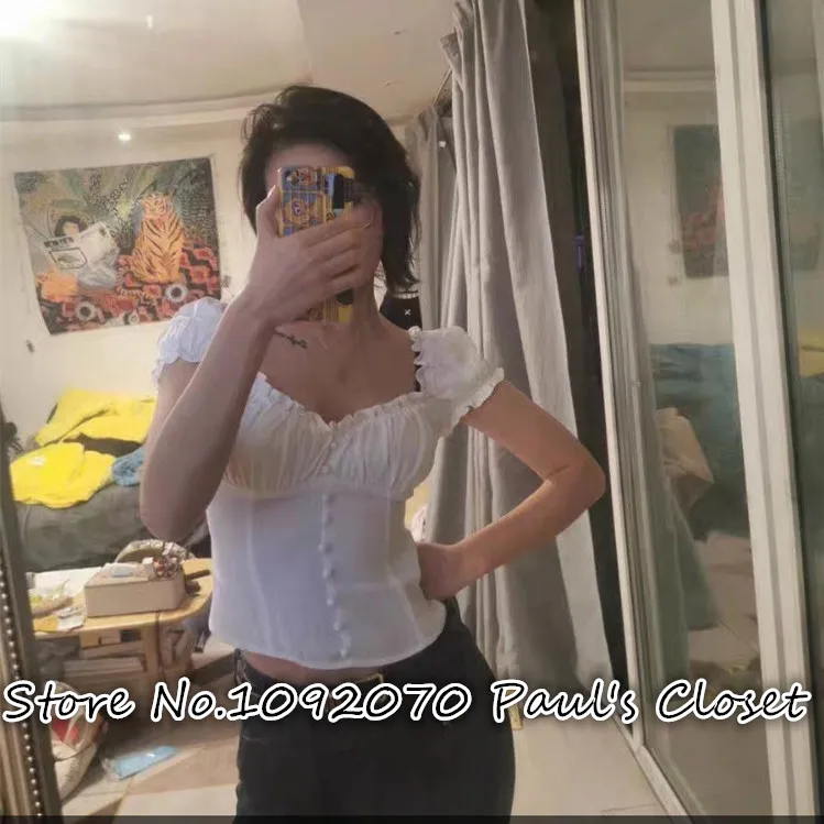 Women Cap Sleeves Spring Bev Top In Ivory