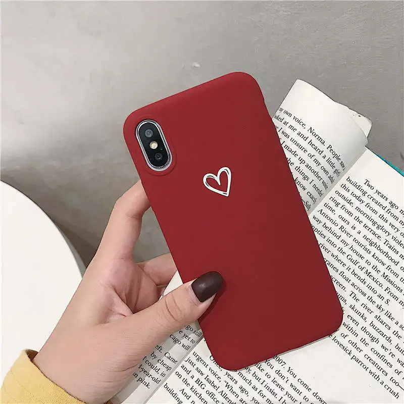 Для huawei P30 P10 Plus P20 Lite mate 10 20 Pro V10 6X 7X 8X V20 Honor 10 Lite Love Heart Матовый Мягкий ТПУ силиконовый чехол