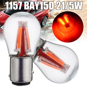 

Car Light Parts 1 Pair 12V 24V Red 4LED Car Reverse Backup Tail Stop Brake Light Bulb 1157 BAY15D 21/5W Auto Turn Signal Lamp