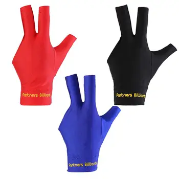 

1pc Billiards Three Fingers Glove Left Hand Pool Snooker Glove for Men Women Free Size Billiard Accessories