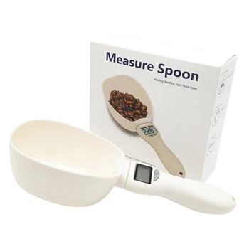 

Pet Food Electronic Measuring Spoon Dog Food Water Measure Scoop Kitchen Scale Spoon Portable Removeable LED Display Dog Feeder