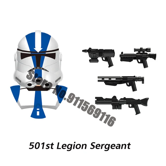 501st Clone Trooper Building Blocks Republic Commando Force 99 Hunter Crosshair Wrecker Echo Cody Rex Star Brick Figure Wars Toy D-X1603