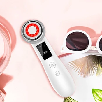 

Facial Rf Radio Frequency LED Red Light Therapy EMS Lifting Ultrasonic Vibration Massage Thin Face Remove Freckles Pore Cleaning