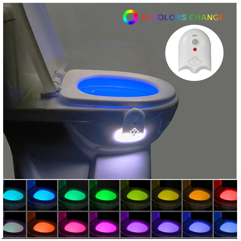 Светодиодный туалетный светильник Usb Rocket Toilet 16 цветов Ночной с инфракрасным