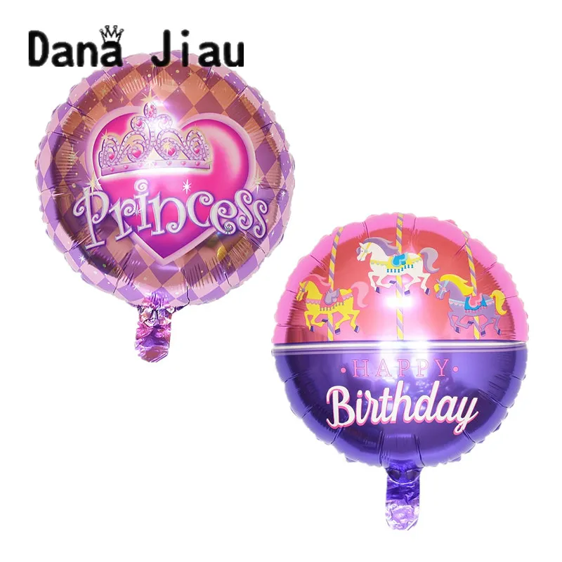 Шары из фольги dana jiau для девочек 18 дюймов розовые карусельные украшения на день