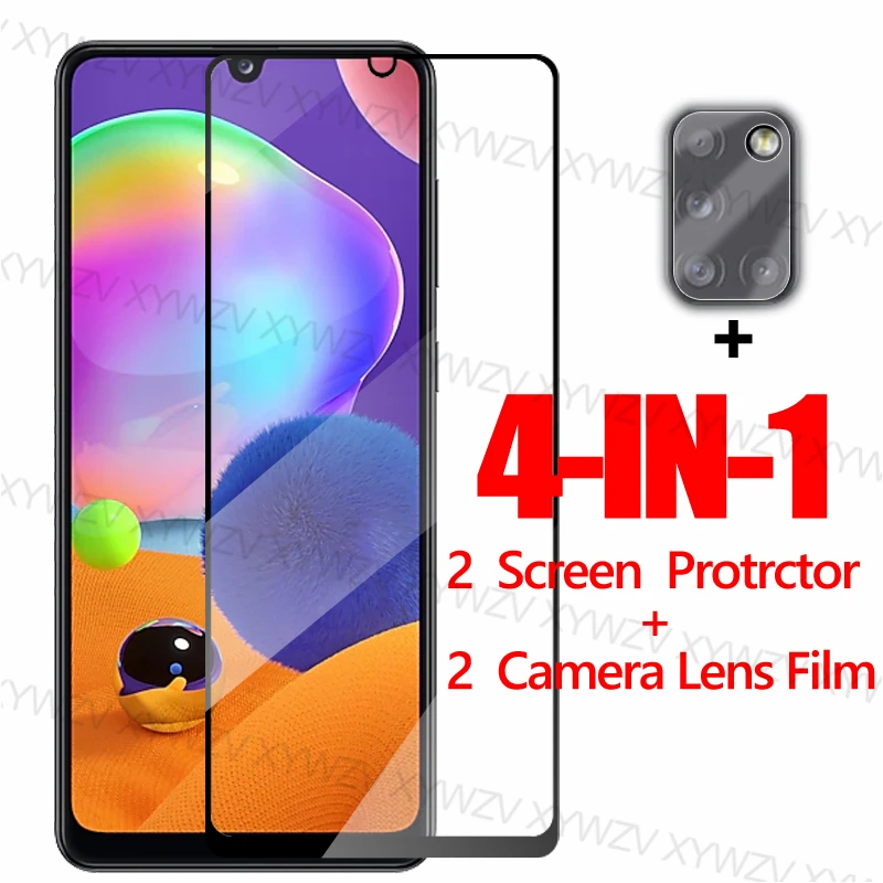 2.5D Full Glue Screen Protector For Samsung Galaxy A31 A41 A51 A71 M31 M21 A50 A21 A11 A01 Tempered Glass For Samsung Galaxy A31