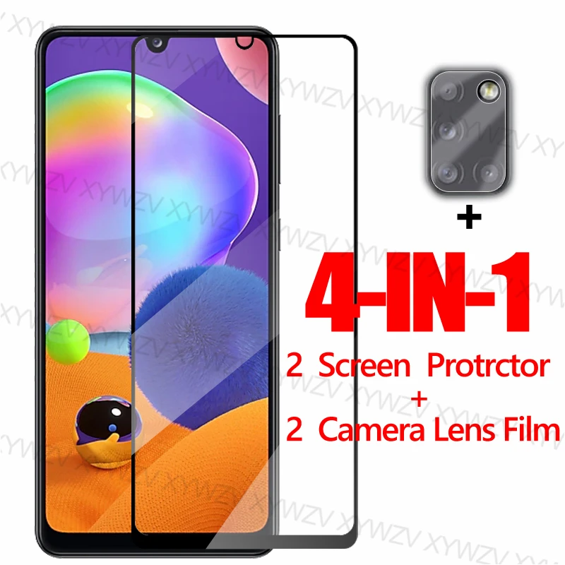 2.5D Полный Клей протектор экрана для Samsung Galaxy A21S A31 A41 A51 A71 A50 A70 A21 A01 закаленное