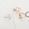 Charms Two colors Olive Tree Branch Leaves Open Ring for Women Girl Wedding Rings Adjustable Knuckle Finger Jewelry ► Photo 2/5