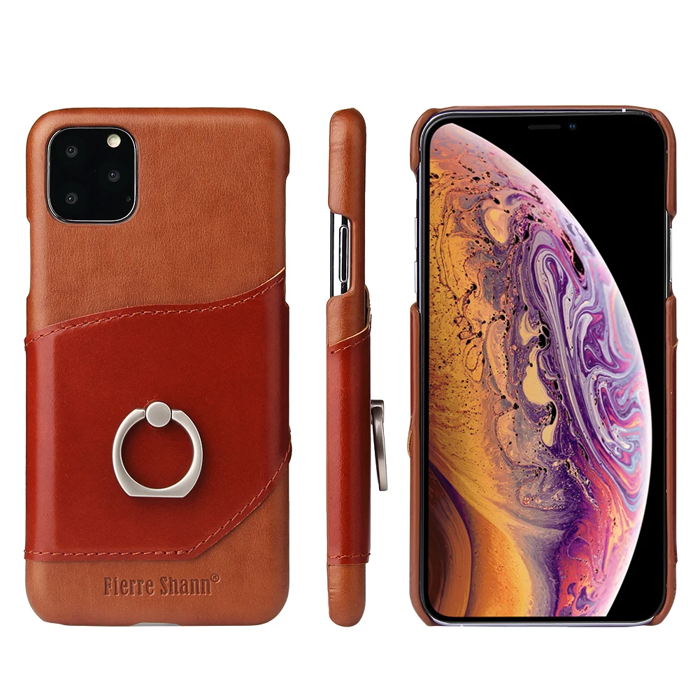 Для iPhone 11/11 Pro/11 Pro Max задняя крышка для телефона протектор с отделением для карт+ вращающееся кольцо ручка подставка держатель Fundas Coque