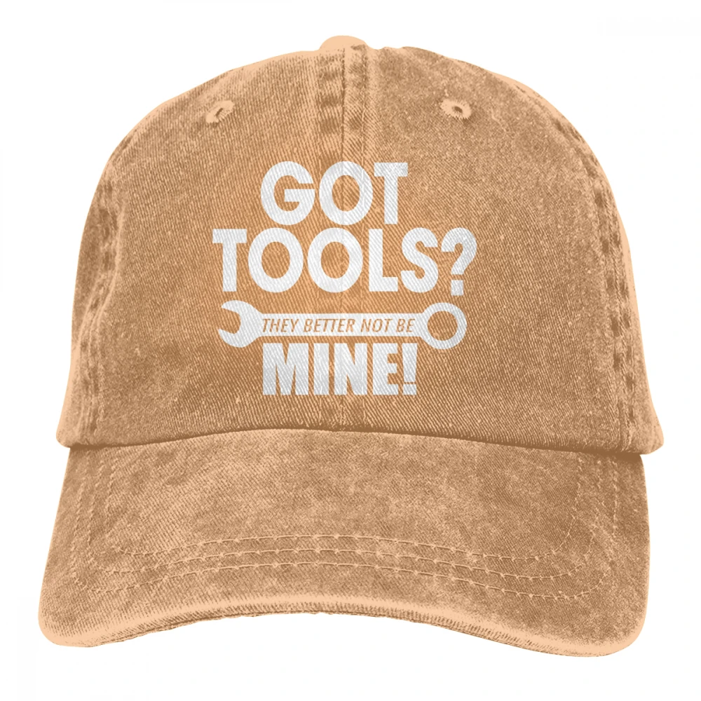 Got Tools Casquette черные унисекс Мужские Женские джинсовые бейсболка с ремешком кепки регулируемые Гольф папа шляпа - Цвет: Хаки