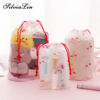 

10pcs Women Travel Flamingos Transparent Cosmetic Bag Makeup Case Zipper Make Up Bath Organizer Storage Pouch Toiletry Wash Kit