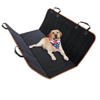

【US Warehouse】100% Waterproof Pet Seat Cover Car Seat Cover for Cars Trucks and SUVs Black and Orange Color