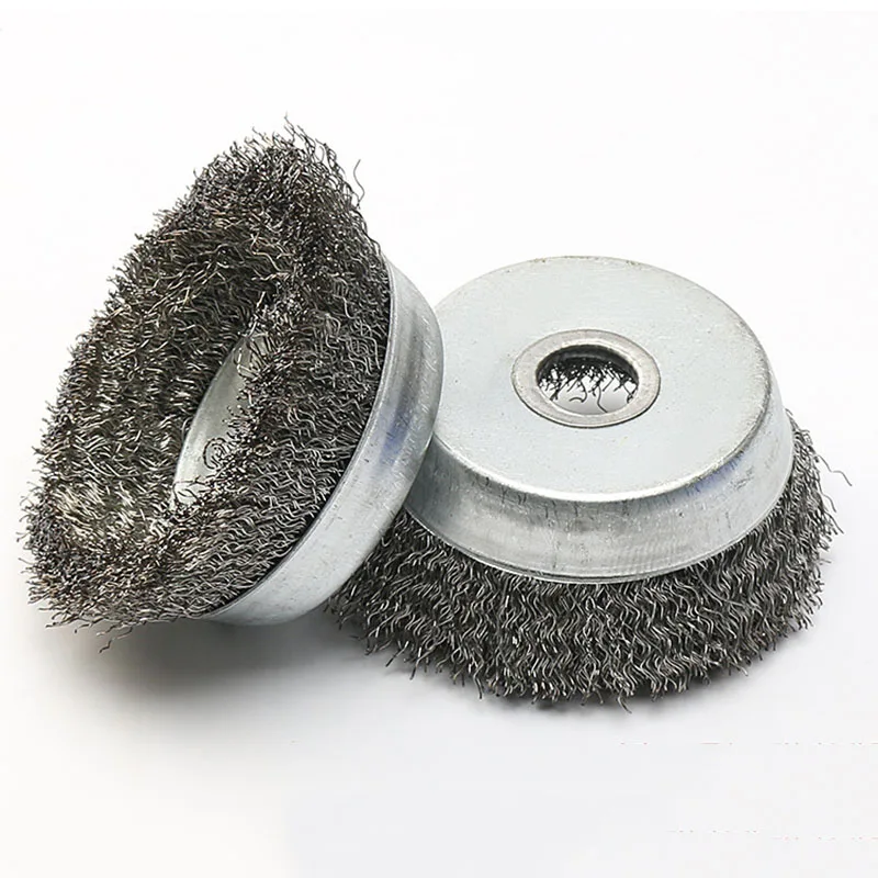 85 мм нержавеющая сталь гофрированная проволочная чашка колеса для удаления ржавчины щетка для чистки Новые поступления Аксессуары для инструментов