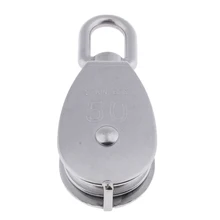 50 мм парусная лодка каяк шкив блок из нержавеющей стали одно колесо поворотный подъемный канат шкив ролик