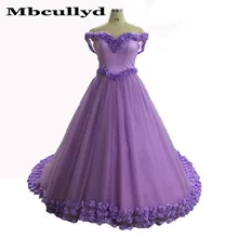 Mbcullyd элегантное Пышное Платье с открытыми плечами с цветами Пышное фатиновое бальное платье vestidos De 15 Anos платье для выпускного вечера