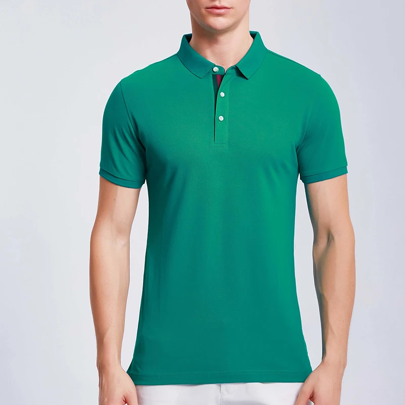 Новая дизайнерская брендовая рубашка поло с фирменной торговой маркой для мужчин и женщин, на заказ, полиэстер, хлопок, вышивка, поло, школьная форма - Цвет: Бежевый