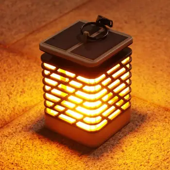 

LED Solar Lamp Flickering Smokeless Flameless Candle Waterproof Flame Lamp Flickering Garden Light Hanging Solar Lantern