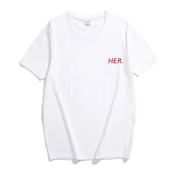 

HER.Letter Print T Shirt Women Short Sleeve O Neck Loose Tshirt 2020 Summer Women Tee Shirt Tops Camisetas Mujer