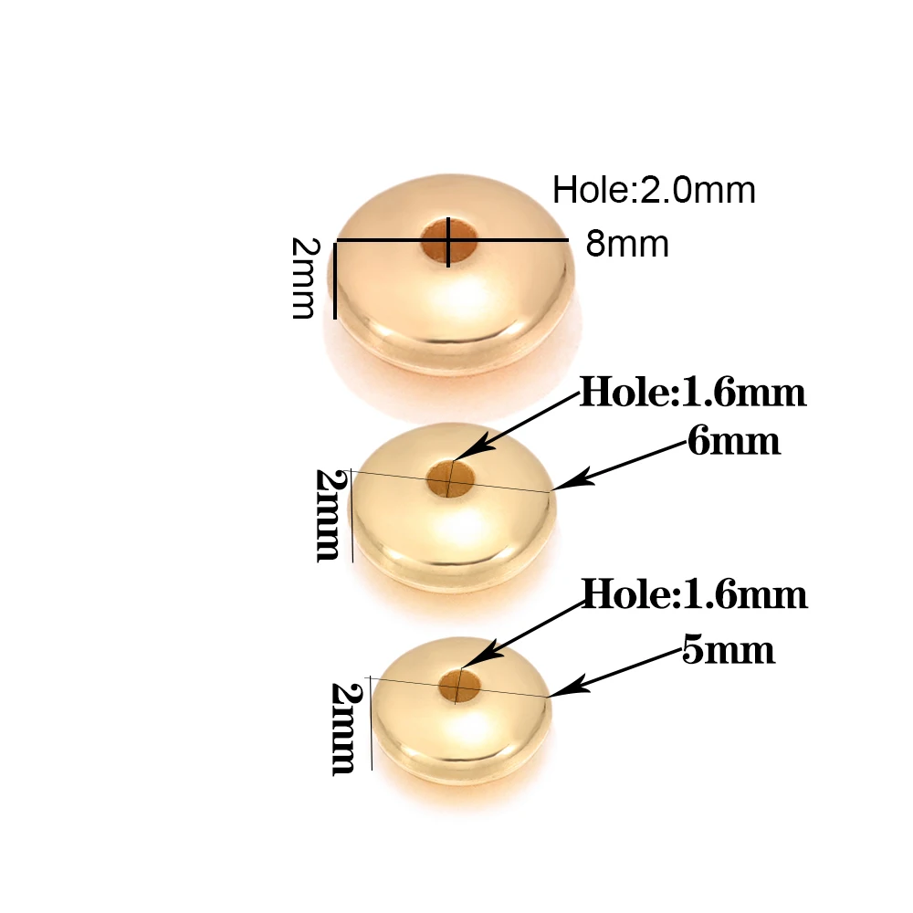 200-400pcs/lot 5 6mm CCB Charm Spacer Beads Wheel Bead Flat Round Loose Beads For DIY Jewelry Making Supplies Accessories