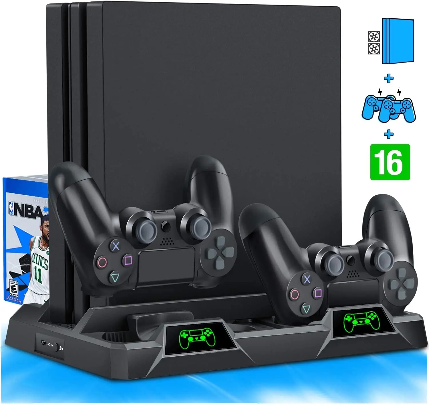 Подставка для PS4 охлаждающий вентилятор Slim / Pro/Playstation 4 вертикальная