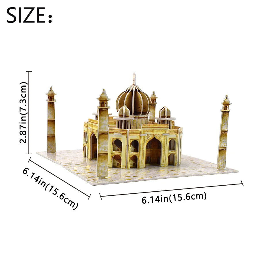 Индийского Тадж-3D головоломка сборка "сделай сам" Игрушечная Сборная модель для детей путешествия сувенир мир паззл с архитектурой игрушка детский подарок