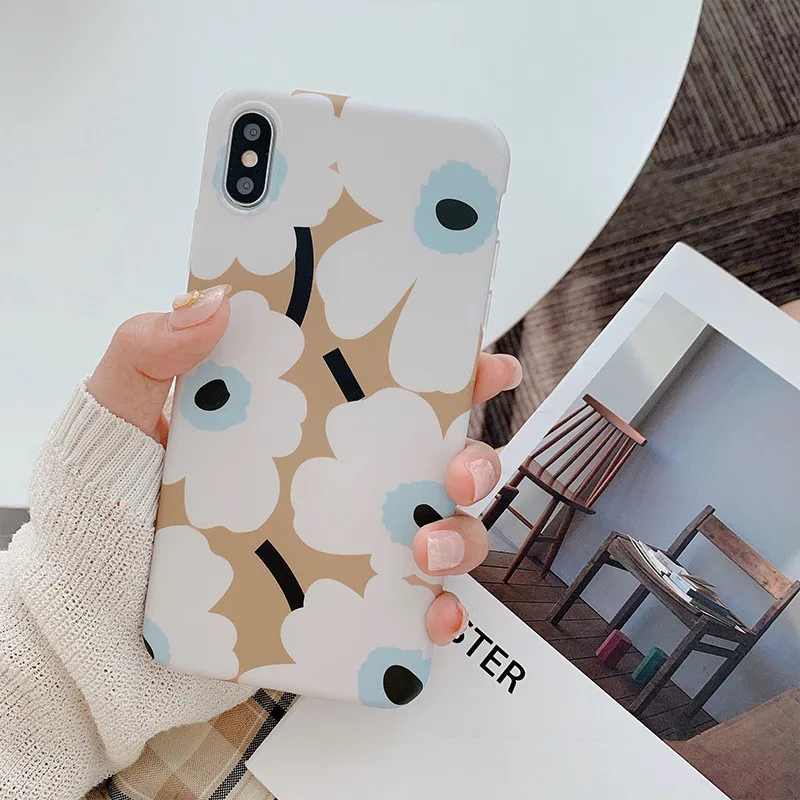 Ретро абстрактная иллюстрация Цветы Чехол для телефона для iPhone X XSmax XR Xs 7 7 Puls 6 6S 7 8 Puls чехол s Мягкий силиконовый чехол